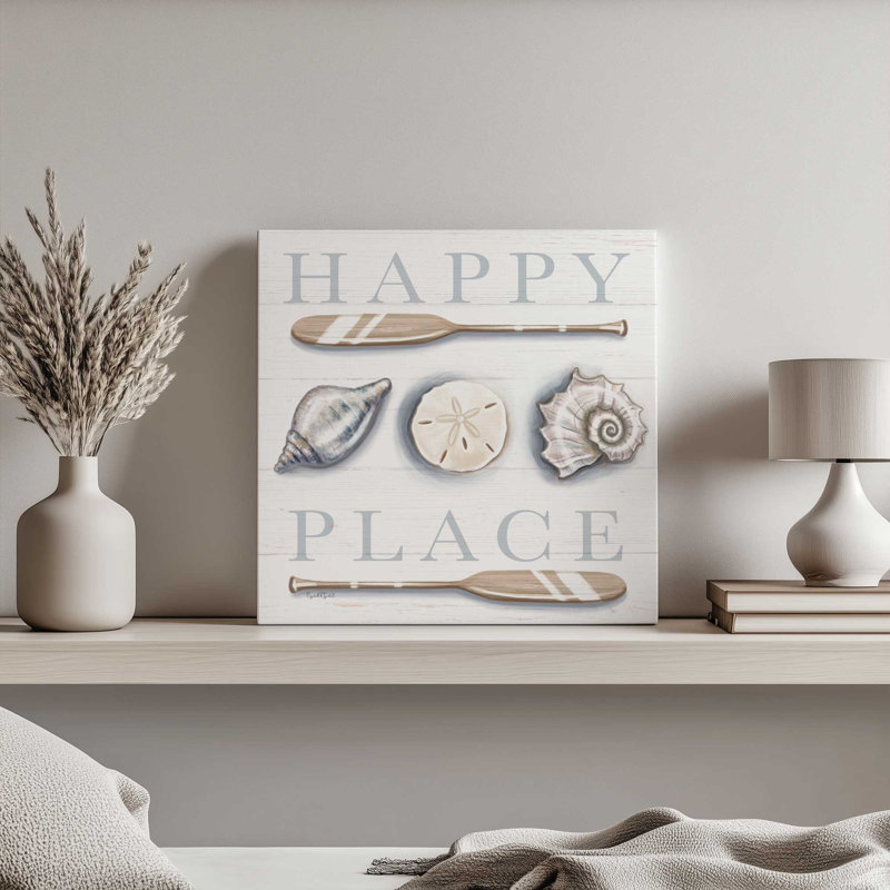 «Happy Place» par Elizabeth Tyndall, reproduction d'art, L 36 x H 36, Ne s’applique pas, Toile non encadrée