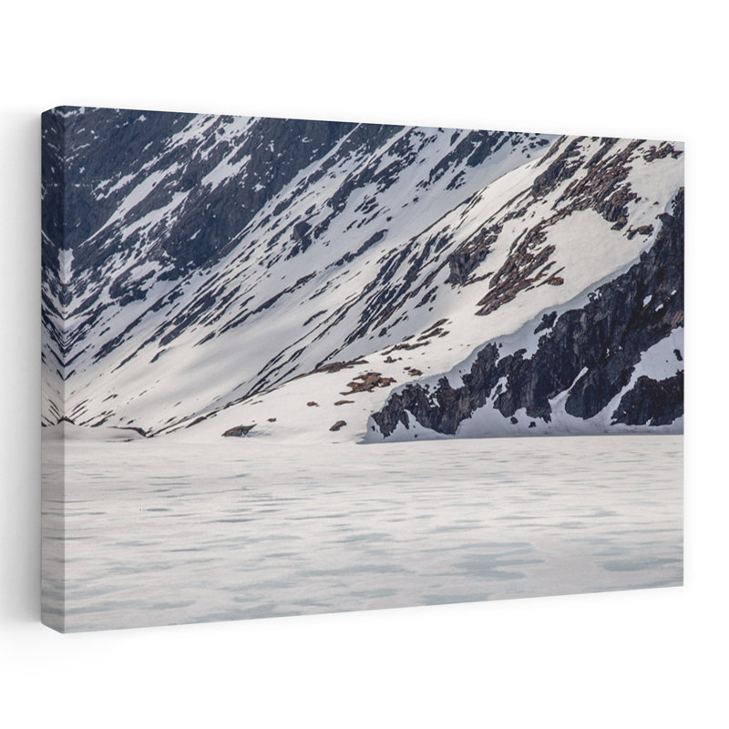 Art contemporain contemporain, paysage de montagne abstrait, H 40 po x l 60 po