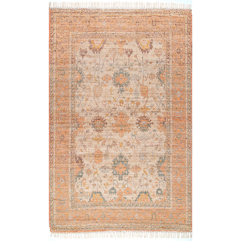Daviston Flatweave Floral Indoor Rug, Rectangle 4' x 6'