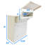 Boîte de dépôt à travers le mur avec housse imperméable | Boîte aux lettres murale robuste avec goulotte réglable de 10 pouces | Coffre-fort imperméable et imperméable pour le courrier, le loyer, les chèques, l'argent comptant et les clés, gris