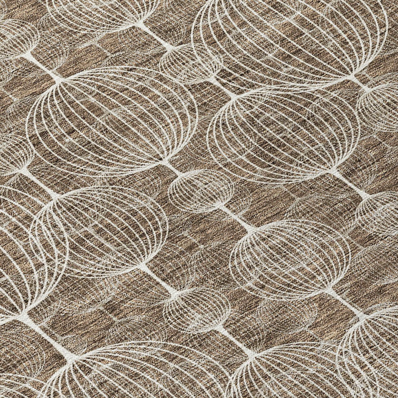 Lummus Washable Geometric Indoor / Outdoor Rug, Round 8'