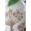 Vase cylindrique en céramique 8 x 8 x 13,5 po avec motif botanique brun
