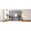 Lit escamotable double pleine grandeur avec placard, tiroirs et tablettes, rangement peu encombrant pour la chambre et la chambre d'amis, gris-181079674