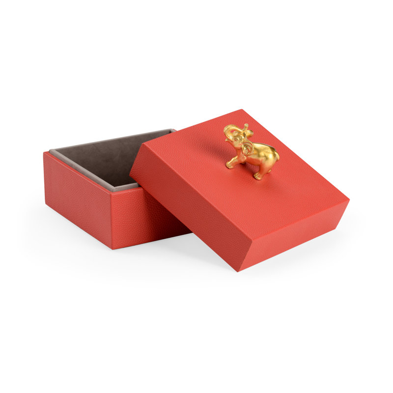 Pam Cain Decorative Box, Red