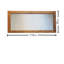 Miroir mural élégant, couleur noyer, 43,3 po x 19,7 po x 1,2 po | 100% bois de pin massif, entièrement assemblé | Réglable pour une utilisation horizontale et verticale, parfait pour un décor industriel moderne-1233651188-1233651185