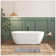 67'' Glossy Acrylic Freestanding Soaking Bathtub With Classic Slotted Overflow And Toe-Tap Drain In Chrome, Cupc Certified.Easy To Install