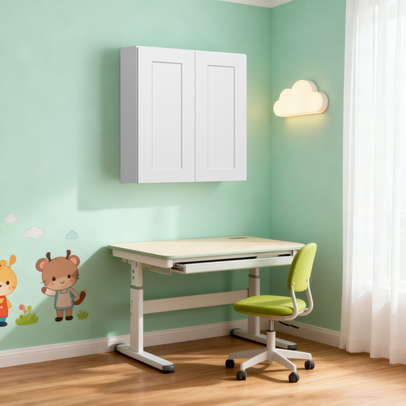 Armoire murale à double porte 2 portes et 2 tablettes pour le rangement dans la cuisine, le rangement dans la salle de bain, la buanderie et les tablettes réglables prêtes à assembler (l 27 po x P 12 po x H 30 po)