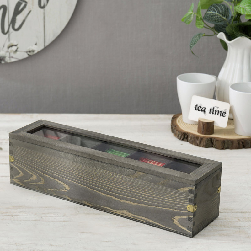 MyGift Wood Tea Box