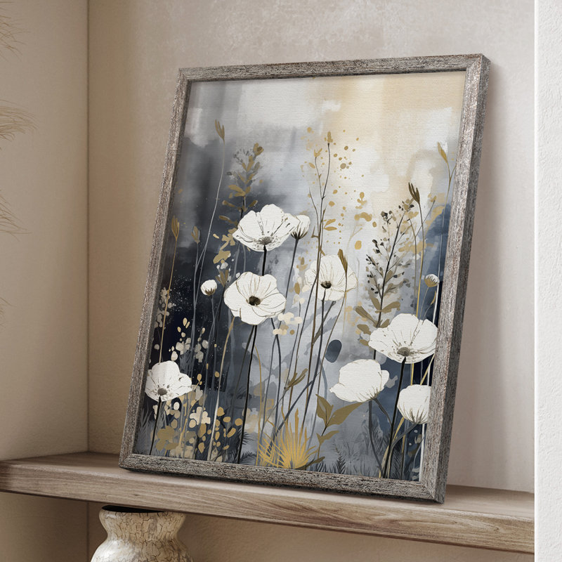 Impression encadrée FLORAL Series CCCCXIX - Bois massif, H 15 po x l 12 po