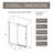 Glass Shower Door, 72 In.H Shower Sliding Door Walk-In Shower Screen Dual Usage,1/4 Inch Thick Glass Panel With Stainless Steel Handle, Supporting Bar, Black