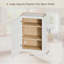 Armoire en bois avec porte à fermeture en douceur et tablettes réglables, idéale pour la cuisine, la salle de bain, la buanderie et le garage