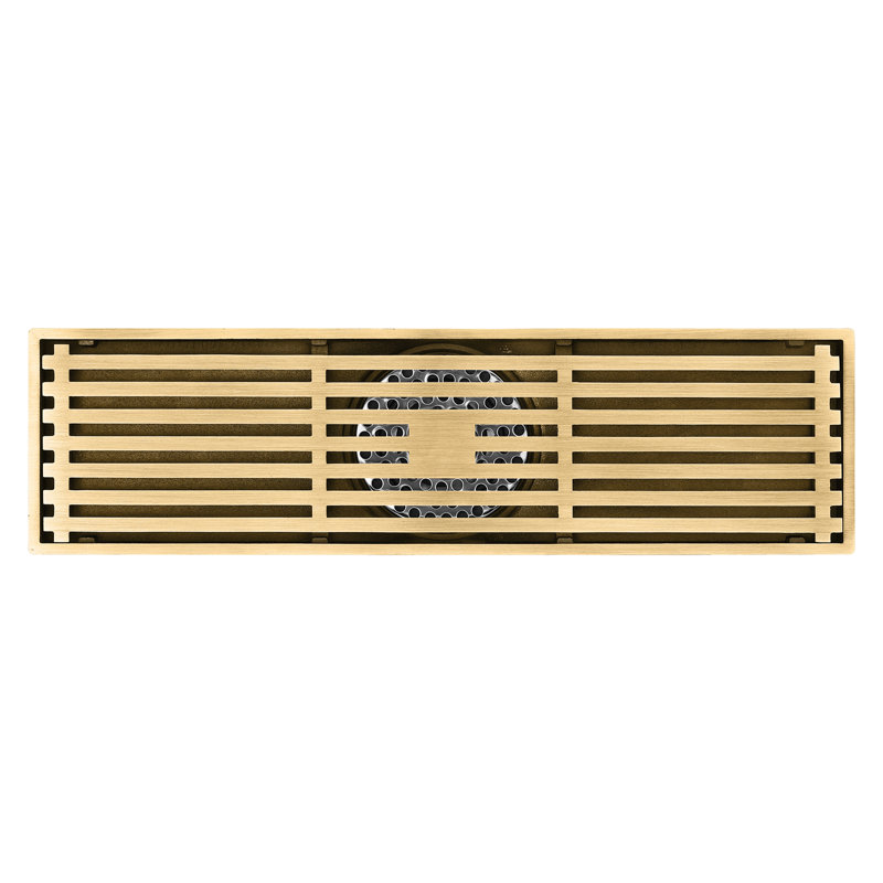 12'' W Linear Grid, Brushed Gold