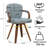 Mid Century Modern Leather Upholstered Swivel Dining Chairs With Arms-1517867136
