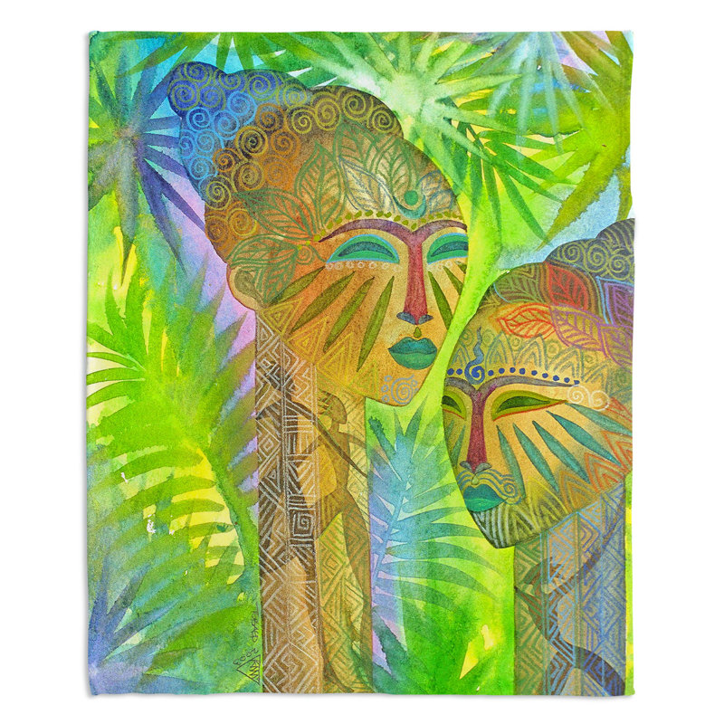Couverture sherpa Grands doux forest africain, l 51 po x L 60 po
