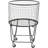 Metal Storage Cart Deep Set Rolling ...