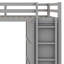 Lit mezzanine avec tiroirs, bureau et garde-robe-106491189