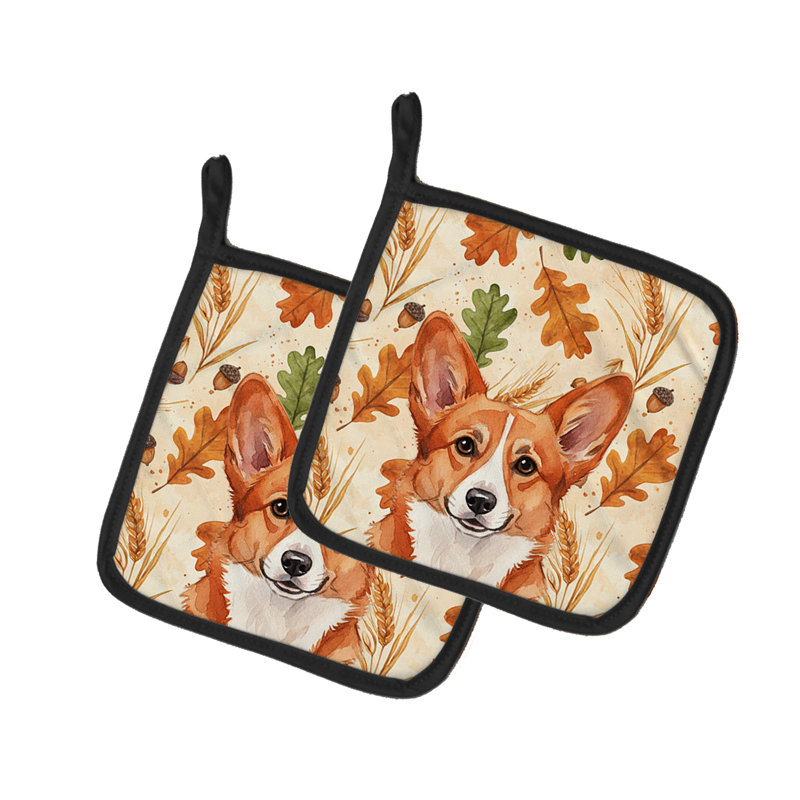 Paire de supports à casseroles Red Cardigan Welsh Corgi