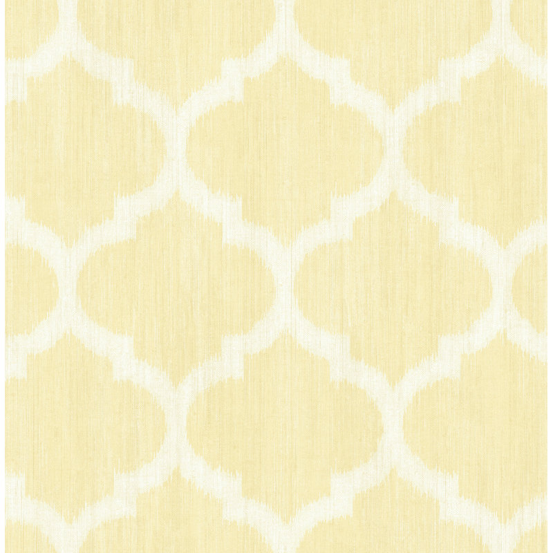 Papier peint Seabrook Designs Broderie Lattice, Banane