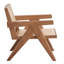 Fauteuil d'appoint beige et naturel