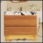 Meuble-lavabo flottant moderne de 29,9 po avec comptoir en faux marbre et lavabo encastré en céramique, fixation murale pour petits espaces