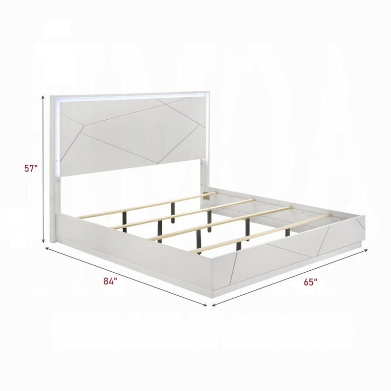 Cadre de lit de style moderne et moderne, mobilier de chambre contemporain, Grand lit