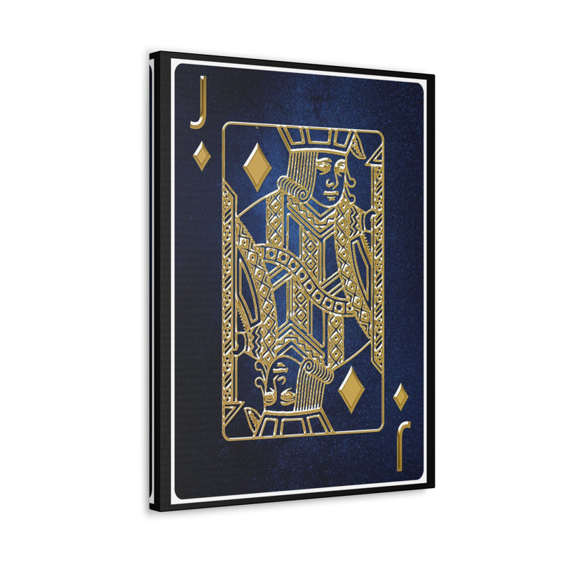 Jack of Diamonds, espace, fond, carte à jouer, art mural, H 20 po x l 16 po