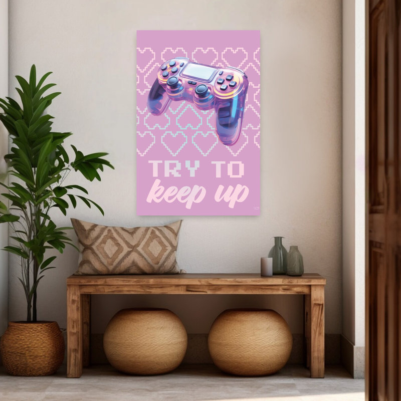 «Try To Keep Up», art contemporain abstrait, H 48 po x l 32 po