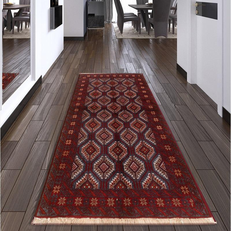 Tapis décoratif en laine noué à la main de conception unique en laine noué à la main de conception unique 3 pi 9 po x 6 pi 4 po new age