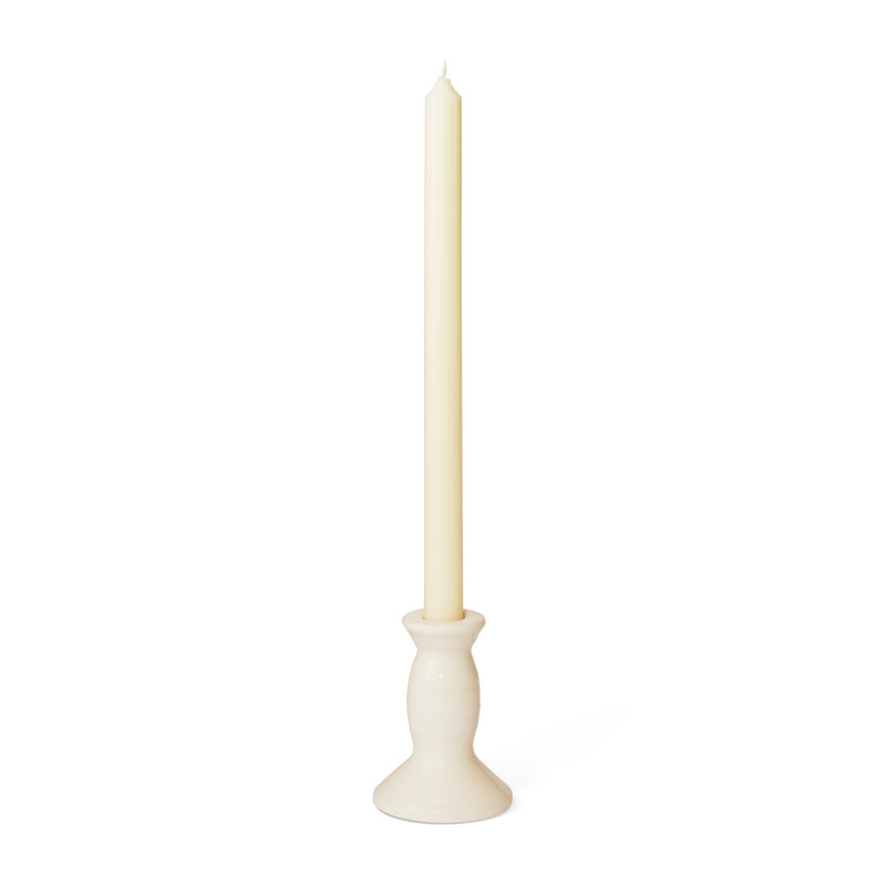 Cream Ceramic Handmade Taper Candlestick