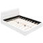Grand lit tapissier blanc, structure en bois de pin +, sans sommier, plateforme de lit de 81 po x 61 po en blanc, construction avec tête de lit pour un meilleur sommeil, l 87,8 po x L 66 po-894116906