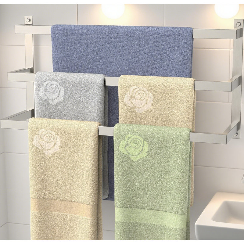 Porte-serviettes mural à 3 niveaux avec fabrication en acier inoxydable robuste, porte-serviettes de salle de bain peu encombrant pour une organisation améliorée et un séchage rapide