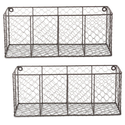 Deloatch Metal Wall Organizer with Wall Baskets