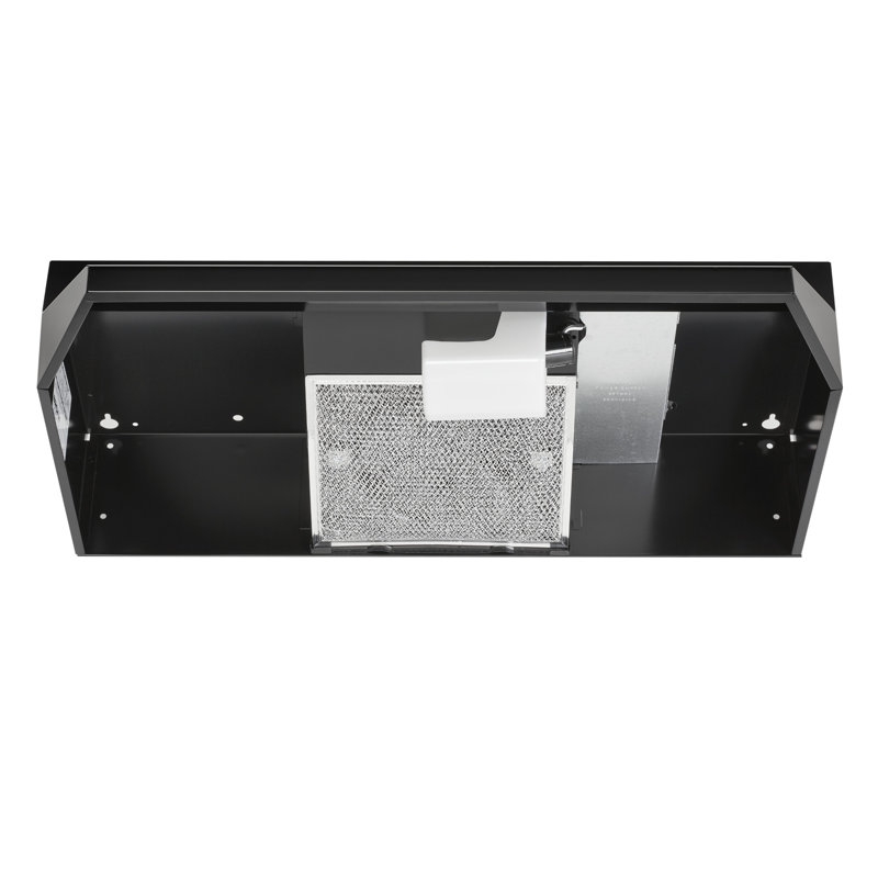 Black Stainless Steel 24" Convertible Under Cabinet Range Hood