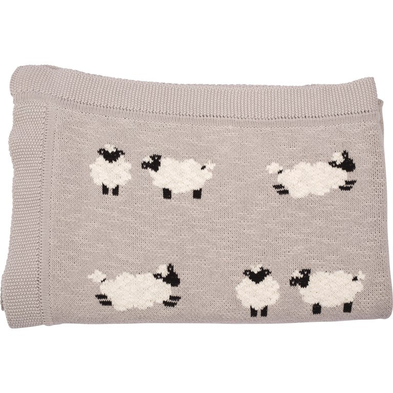 Sheep Knitted Throw Blanket
