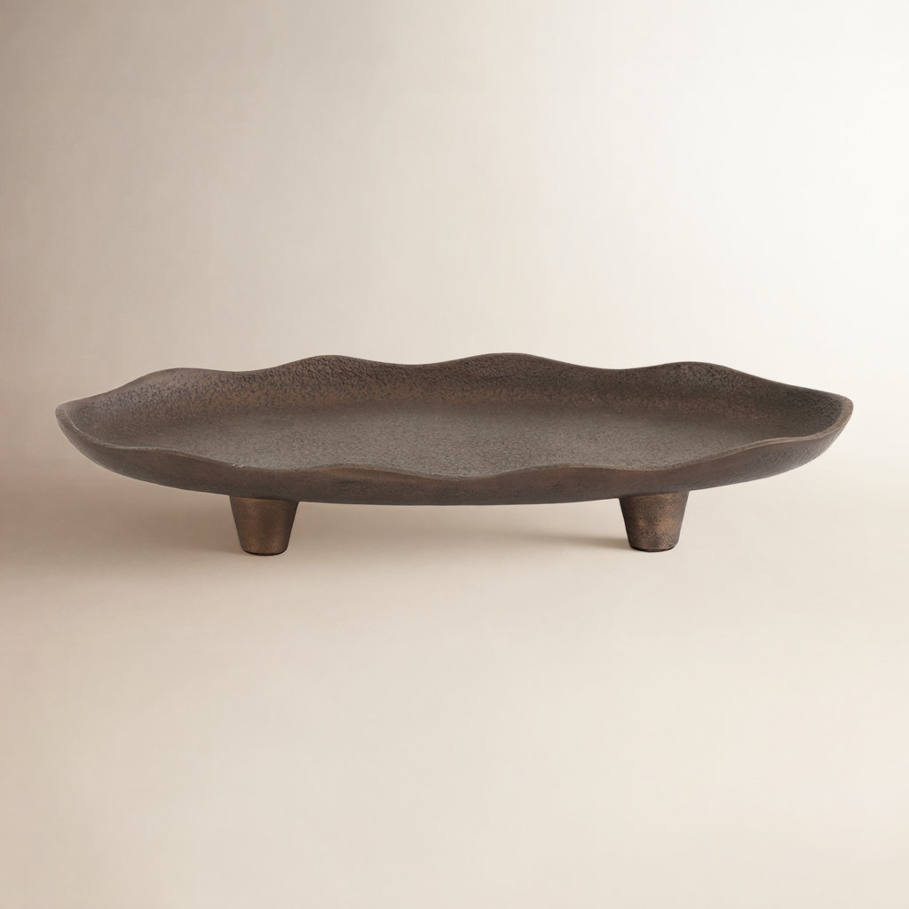 Birch Lane™ Roselyn Metal Tray - Bronze