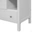 Base de meuble-lavabo 30 po seulement, structure en bois massif, armoire de rangement de salle de bain avec portes et tiroirs-1175015088
