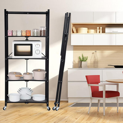 Matsu 28.4'' W Stainless Steel Storage Rack with Wheels