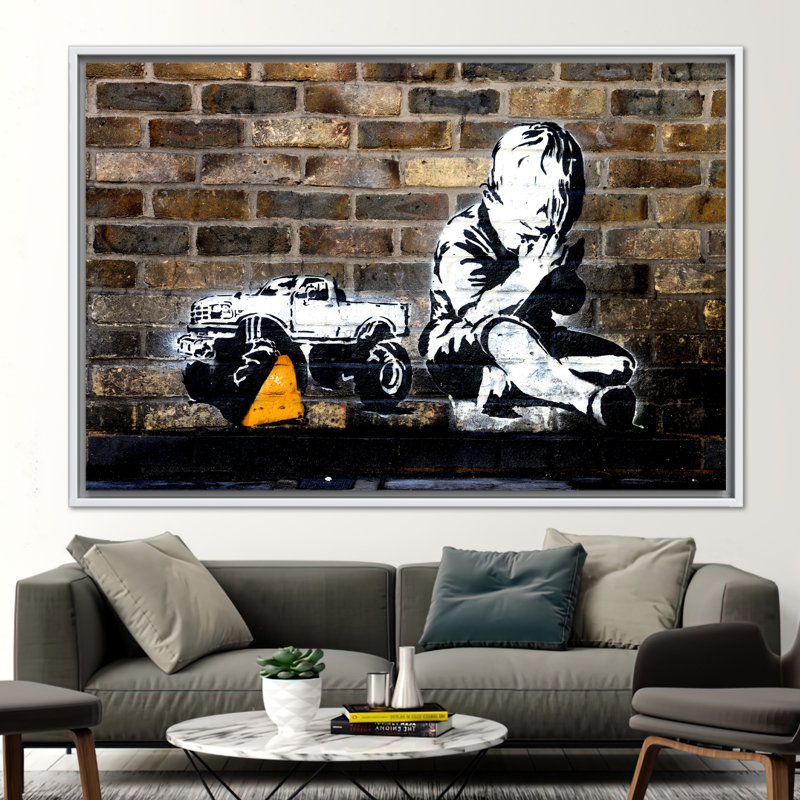 «Banksy Praying Boy Street Art Canvas», affiche de peinture abstraite de graffiti pour décoration murale, H 10 po x l 14 po