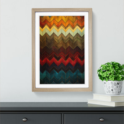 Chevrons Victorian - Single Picture Frame Print on Wood