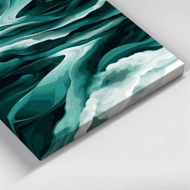 «Abstract Landscape 40 Green», art mural sur toile, H 14 po x l 11 po