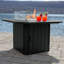 Table de foyer d'extérieur en polyrésine au propane avec couvercle Strella H 24 po x l 40 po-887247058