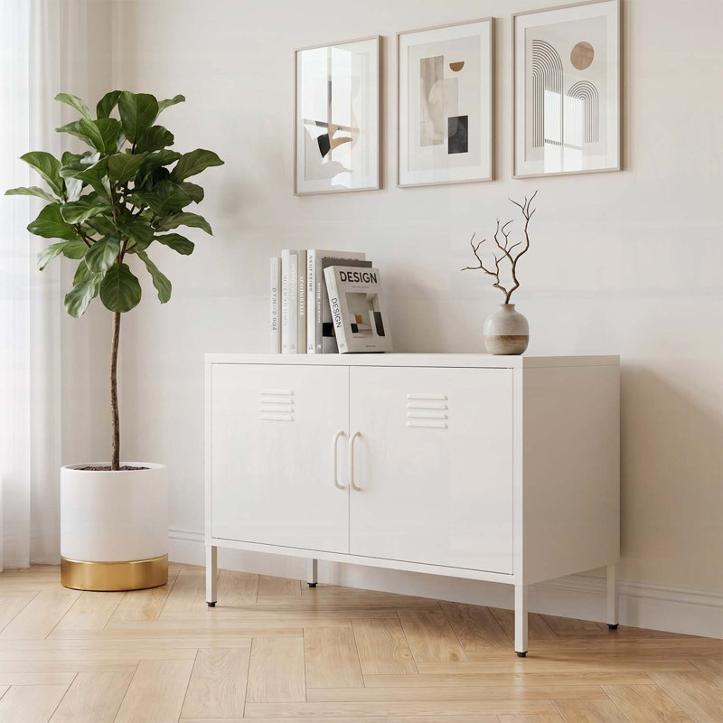 Armoire de rangement en métal durable et multifonctionnelle avec tablettes réglables et base stable, parfaite pour la maison et le bureau