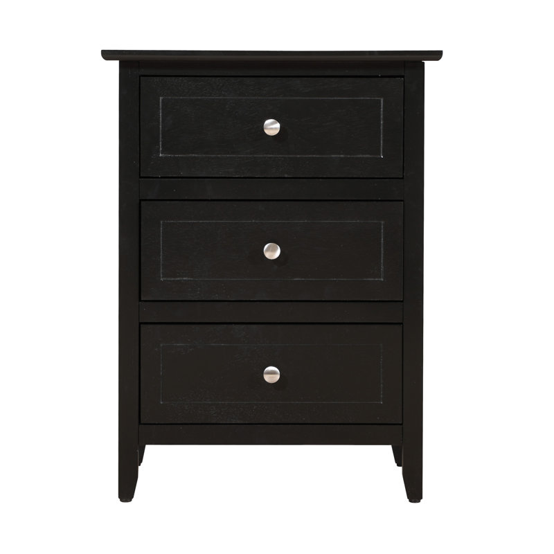 Stylish Transitional Black Nightstand