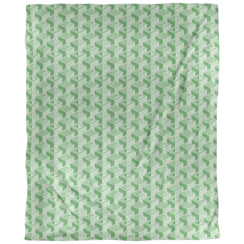 Tissu skyscrapers, Vert, L 56 po x l 36 po, Coton peigné de base