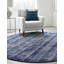 Tapis uni / rayé couleur bleu-ivoire Liabah-1405033545