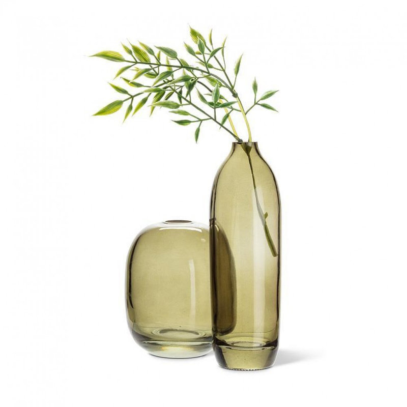 Medium Barrel Bud Vase, Green