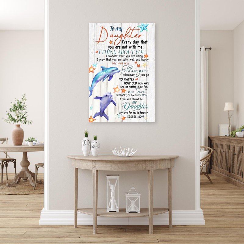 «Kristini To My Daughter Kisses Mom», impression sur toile, H 36 po x l 24 po x P 1,25 po