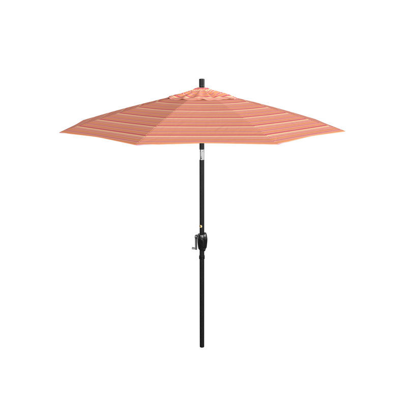 Parasol de marché 7 pi 6 po Lexia, Pierre noire, Sunbrella® mangue rayé Dolce
