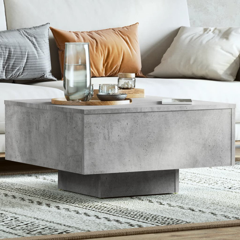 Etana Pedestal Coffee Table, Concrete Grey