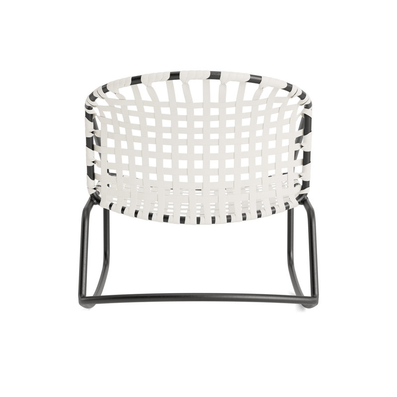 Kantan Outdoor Lounge Chair, Textured Pewter/White Lite